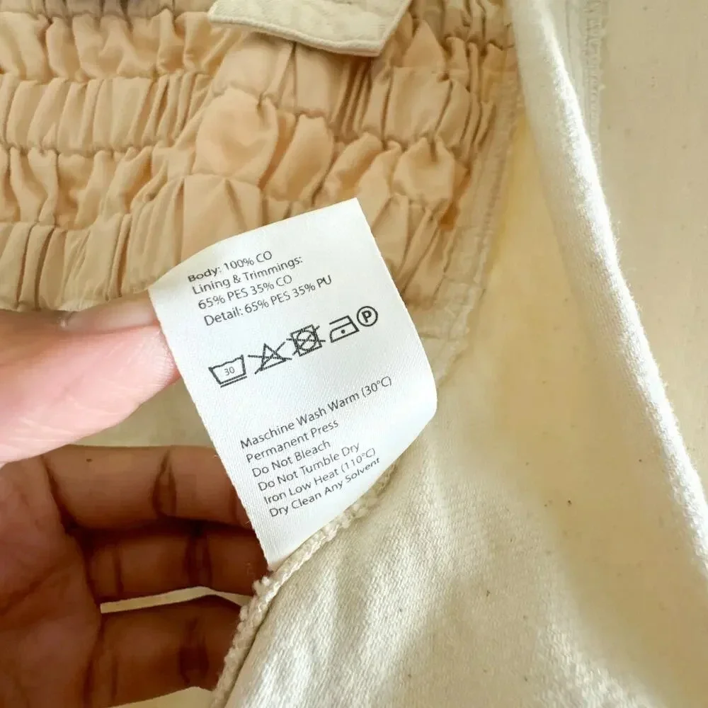 Nanushka Sally Denim Creme Midi Dress XS - Picture 8 of 13